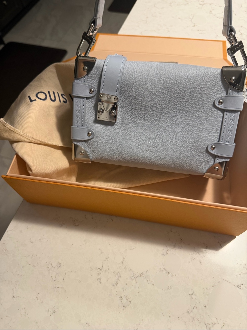 Louis Vuitton Light Blue Side Trunk PM